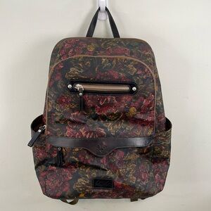Patricia Nash Karina Patina Coated Canvas Vintage Floral Brocade Backpack